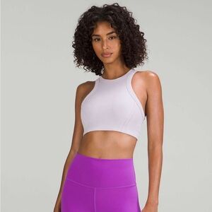 Lululemon Ribbed Nulu High-Neck Yoga Bra - Faint Lavender